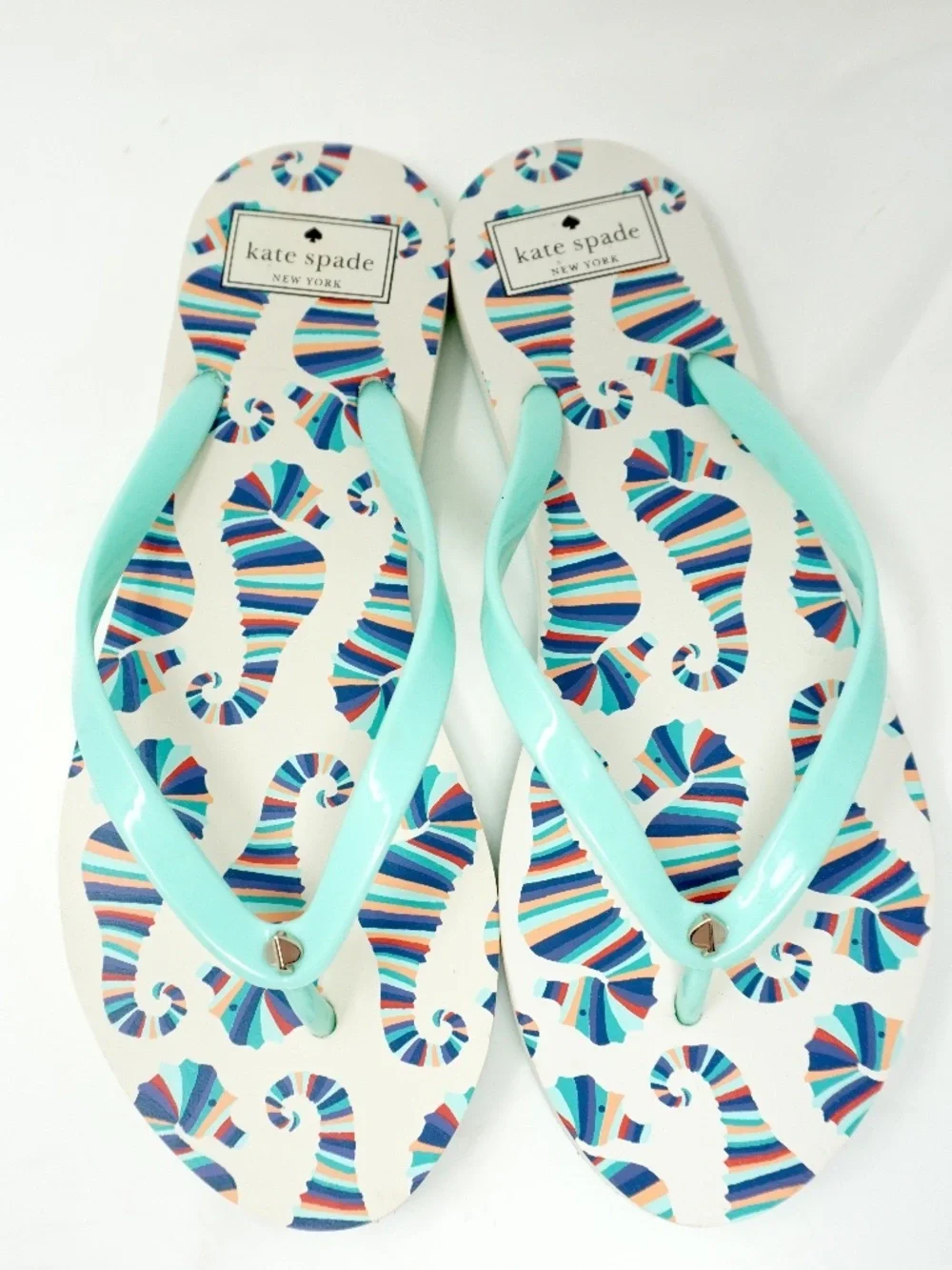 KATE SPADE NEW YORK FELDON Seahorse Print Sandals, Size 9